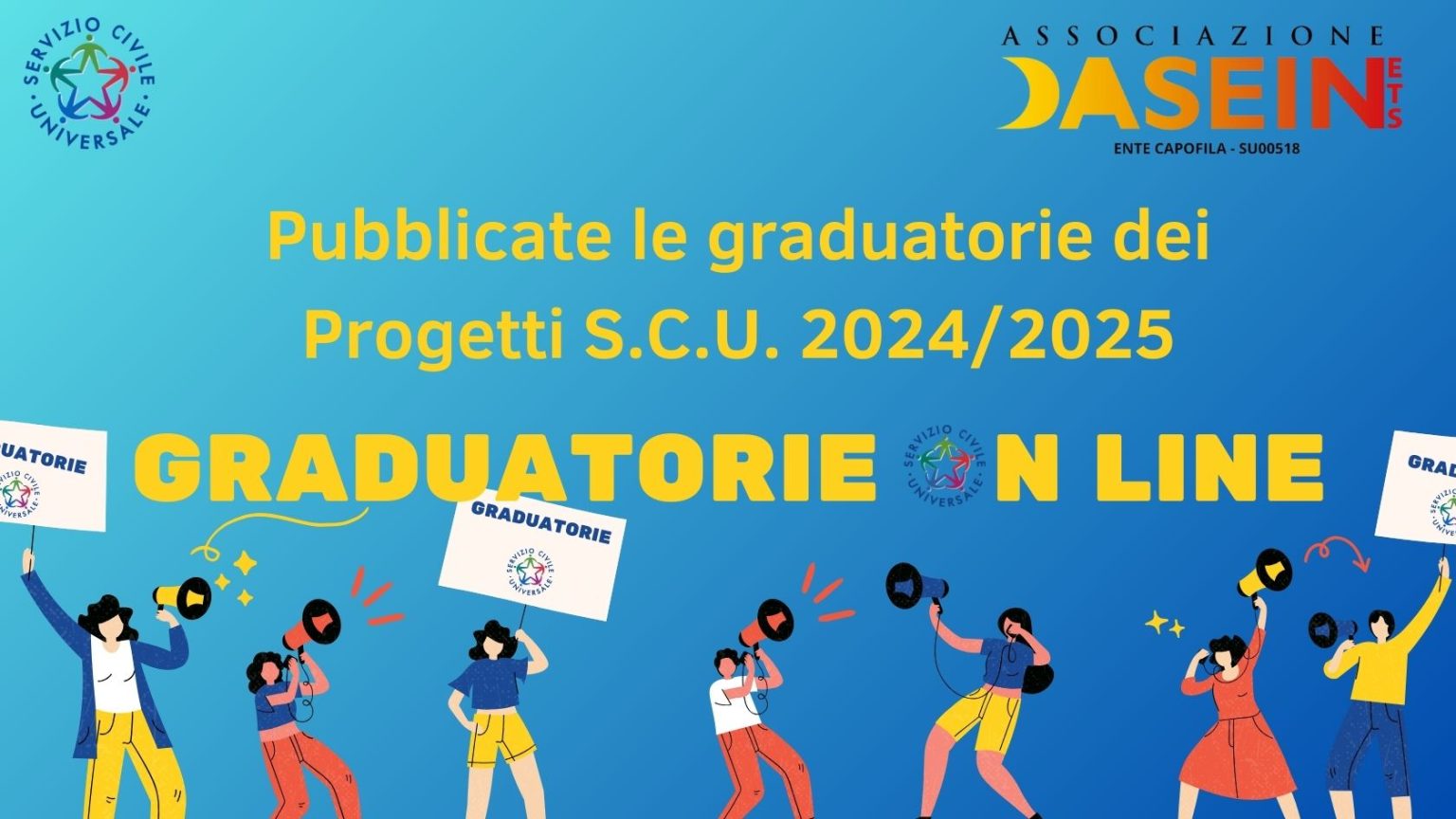 Graduatorie Progetti SCU 2024/2025 Associazione Dasein Servizio Civile Palermo
